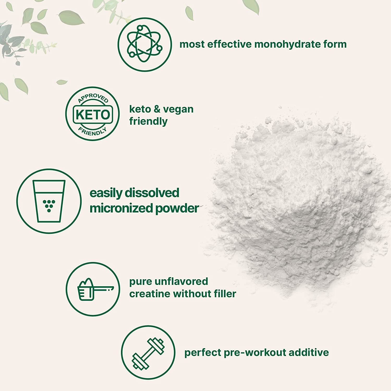 Micro Ingredients Pure Creatine Monohydrate Powder 5000mg, Micronized Unflavored