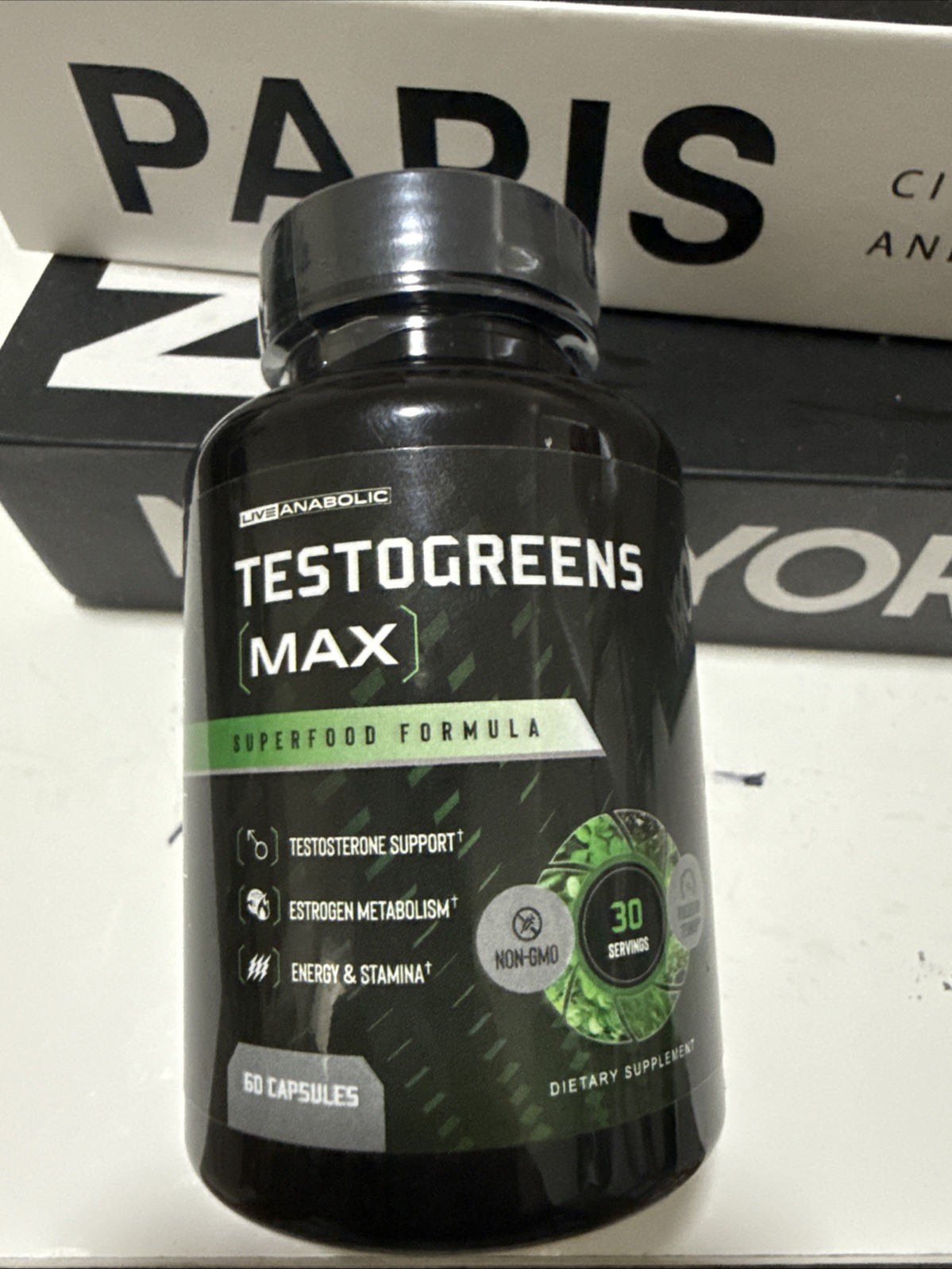 Live Anabolic TestoGreens Max Men’s Daily Greens Capsule Supplement 10/2026