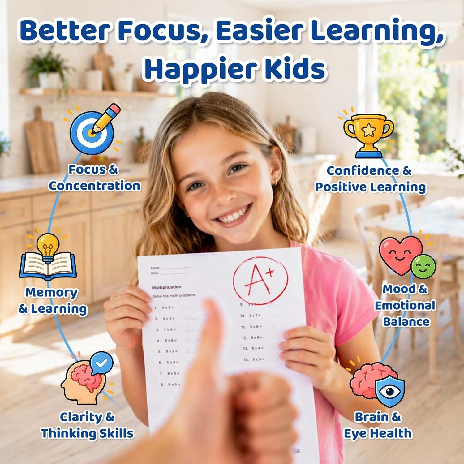 Kids Focus & Memory Gummies with Magnesium Glycinate, Phosphatidylserine