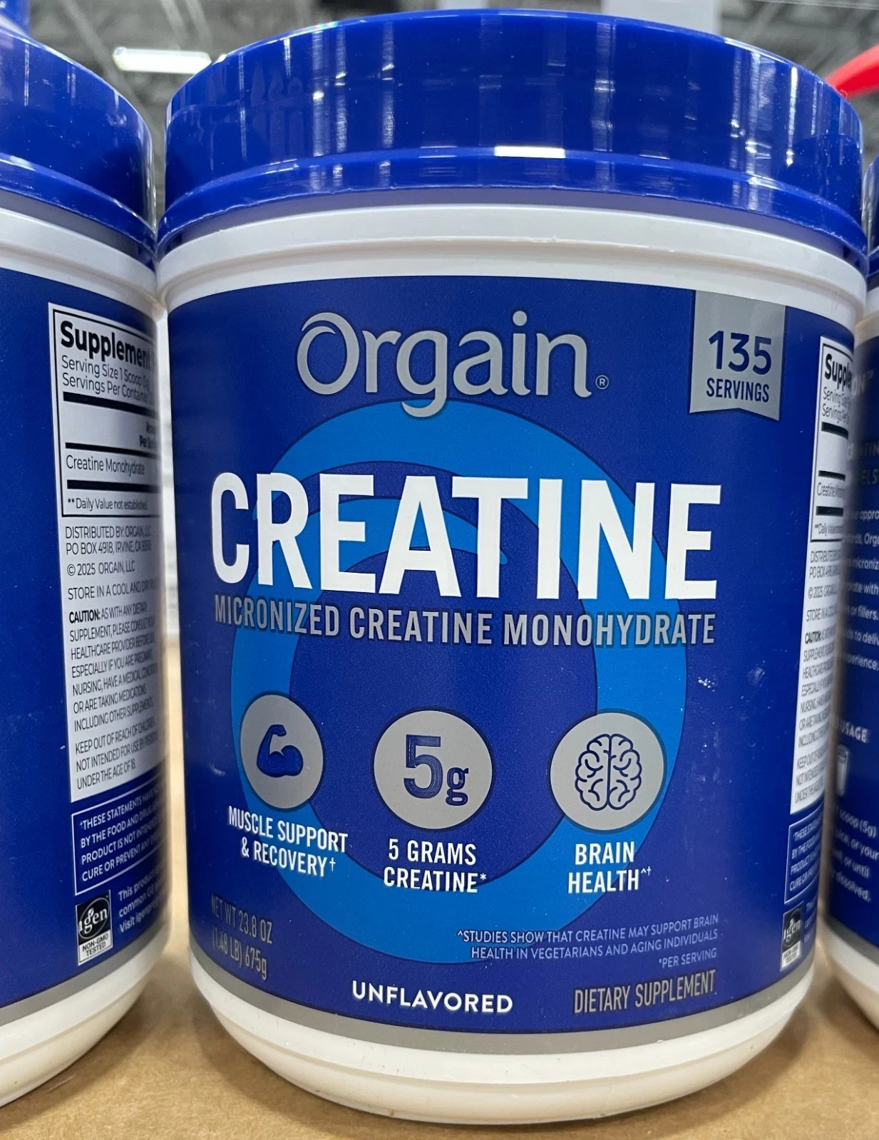 Orgain Creatine Monohydrate Powder Unflavored 23.8OZ 135 Servings
