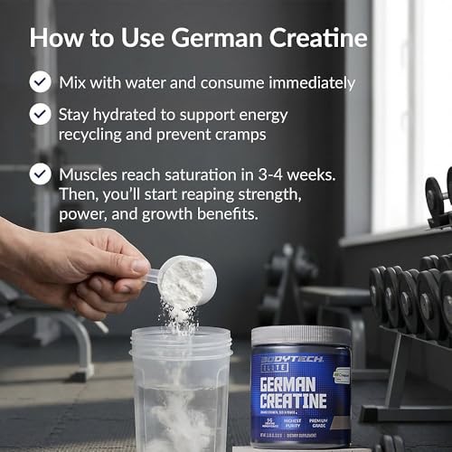 Creatine Monohydrate Powder 5g Unflavored Gluten Free 60 Servings