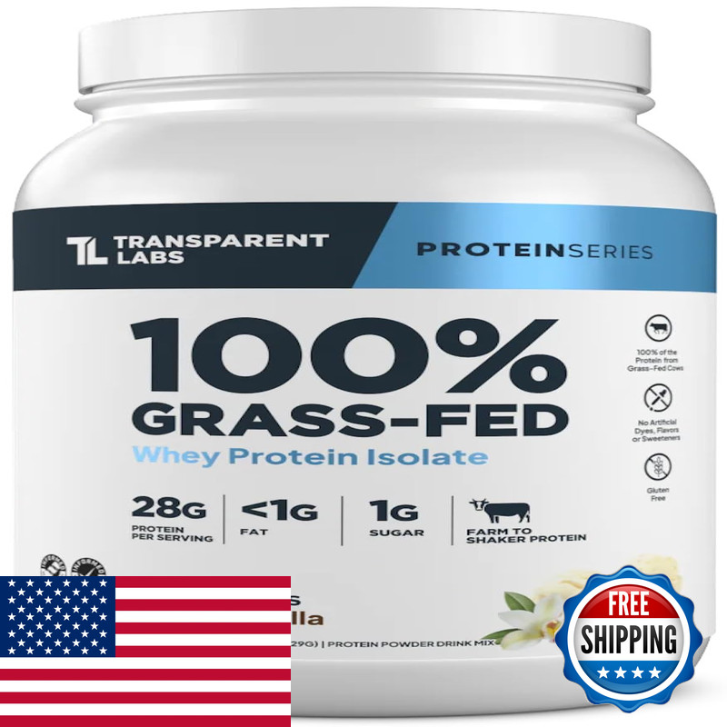 Transparent Labs Grass-Fed Whey Protein Isolate – Naturally Flavored Gluten