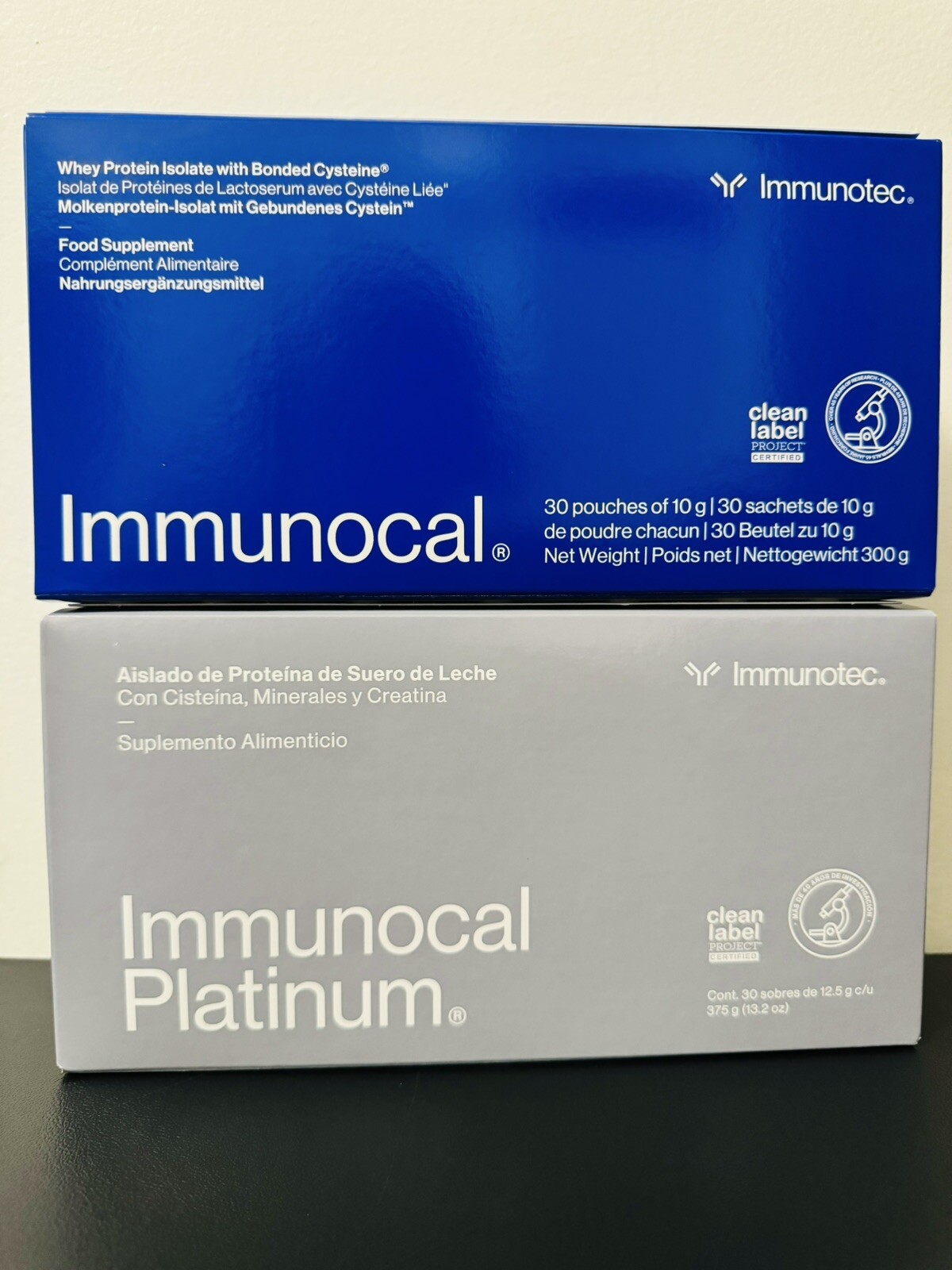 Immunocal Classic 1 ( Blue ) & 1 Platinum : 2 BOXES – 60 Pouches.