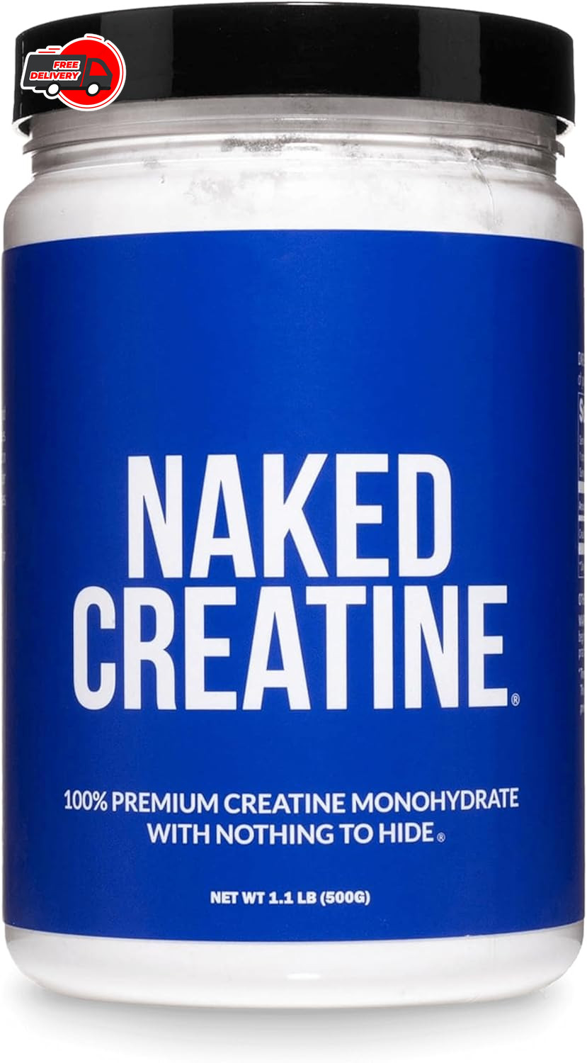 NAKED Pure Micronized Creatine Monohydrate Powder – 1.1 Pound (Pack of 1)