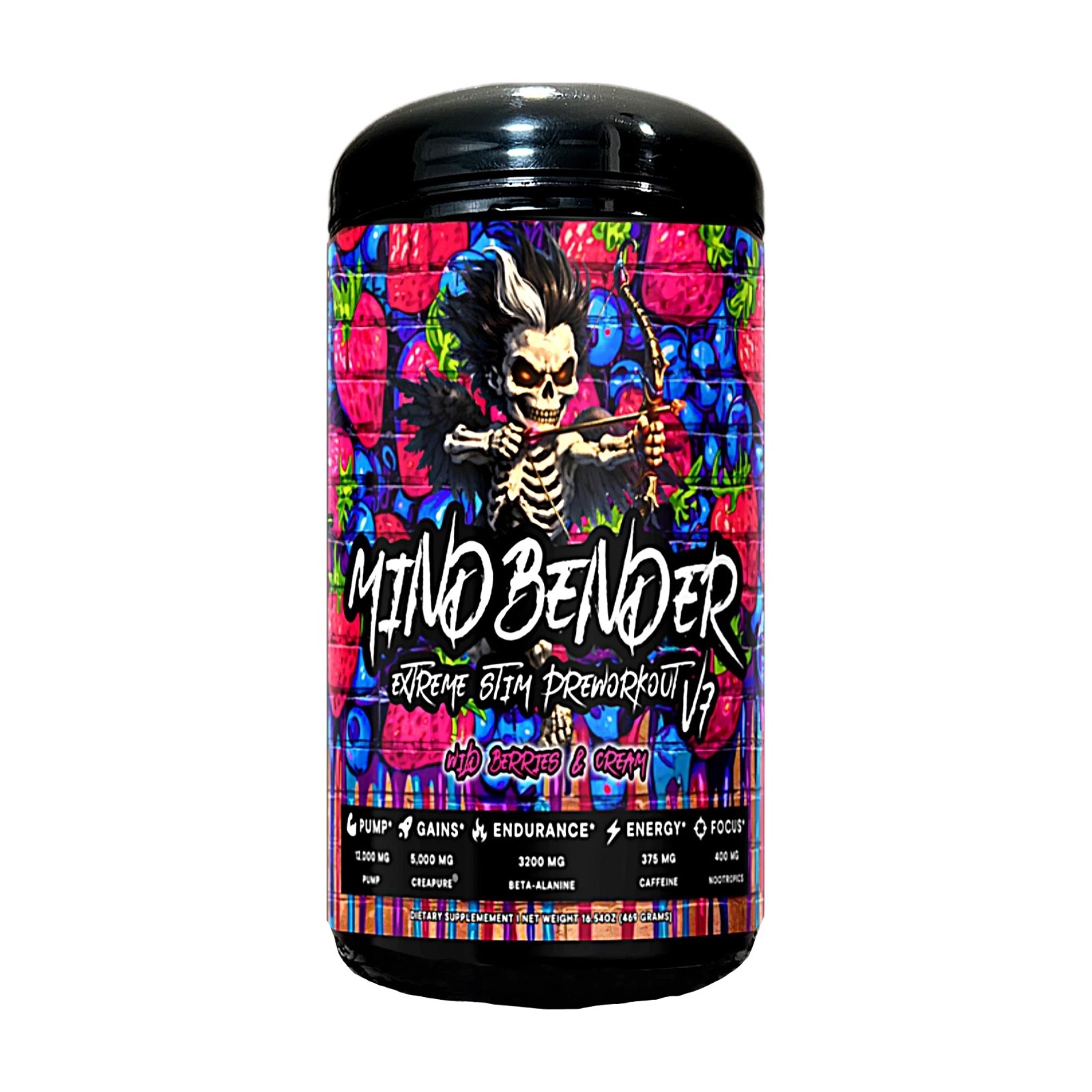 MINDBENDER v7 HIGH STIM Pre-Workout Wild Berry and Cream Flaver by PROJECT M