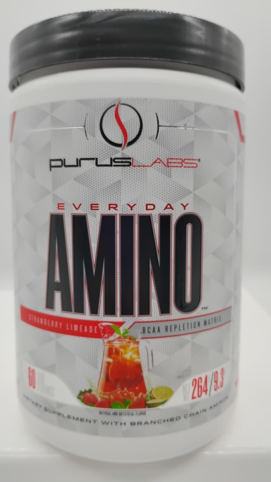Purus Labs Everyday Amino – BCAA Muscle Growth – 60 Serving – Strawberry Limeade