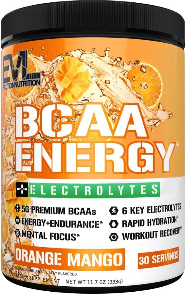 EVL Evlution Nutrition BCAA Energy Amino Acid Pre-Workout Powder – All FLAVORS