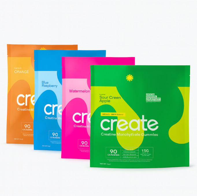 Create Creatine Monohydrate Gummies – Choose Flavor – Free Shipping