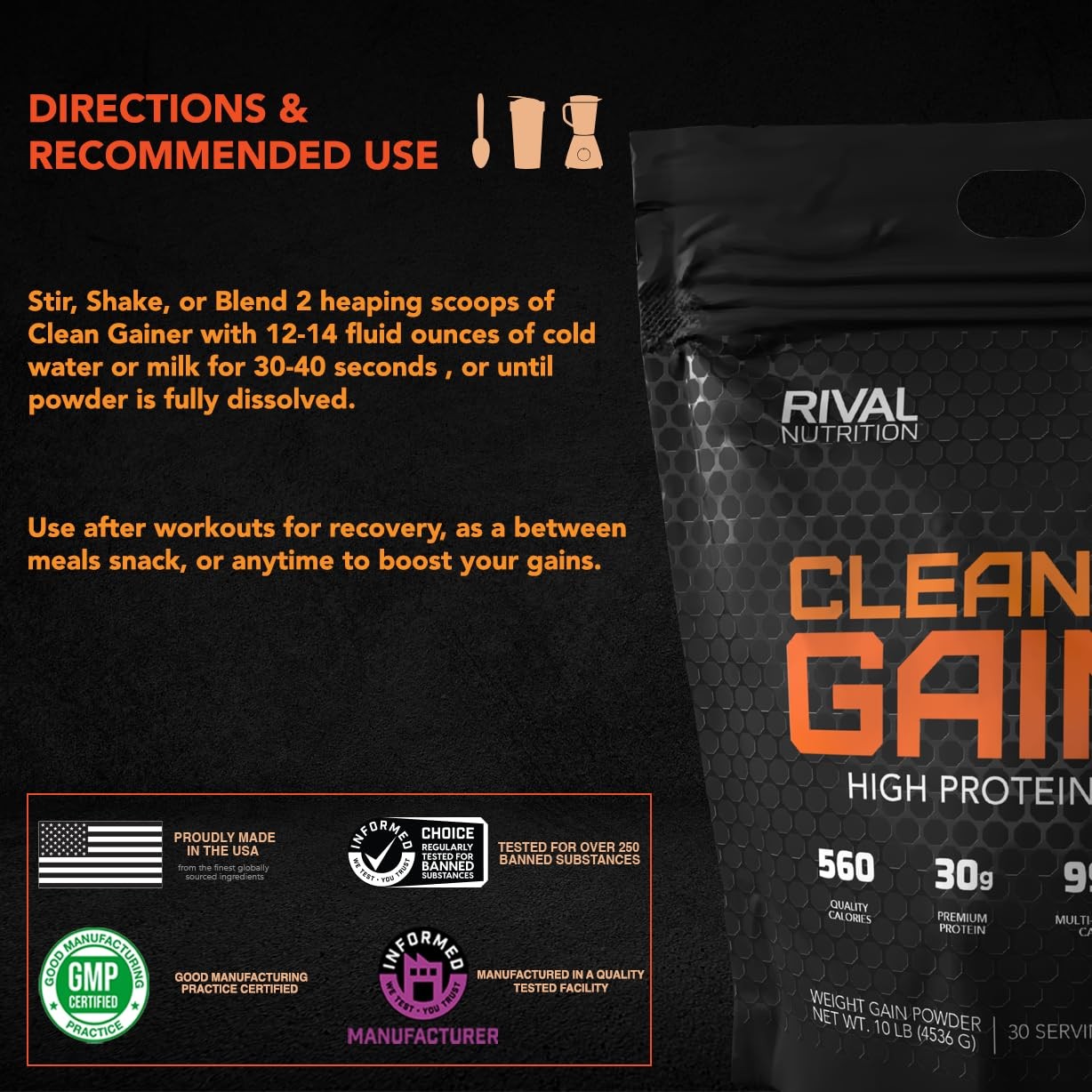 Clean Gainer – Cookies & Cream 10lb