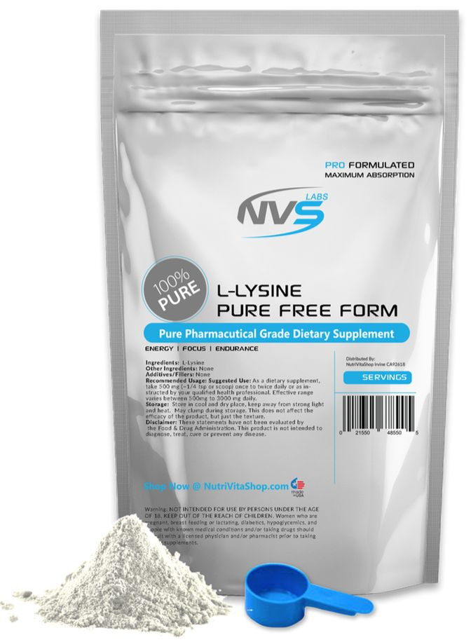 500g (1.1 lb) 100% L-LYSINE HCL NVS USP GRADE KOSHER nonGMO