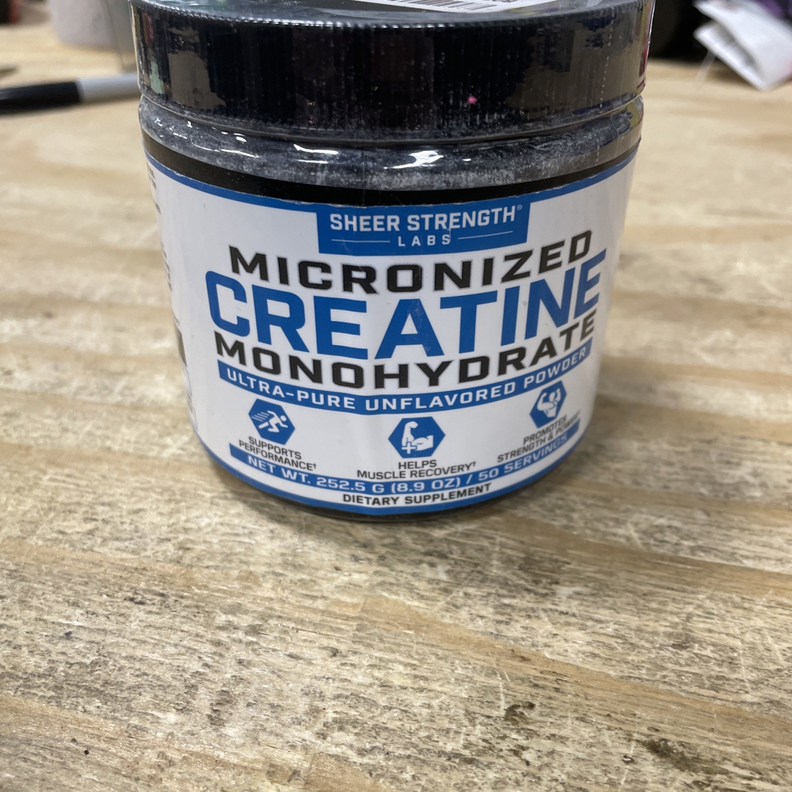 Sheer Strength Labs Micronized Creatine Monohydrate Powder Unflavored, 12/2024