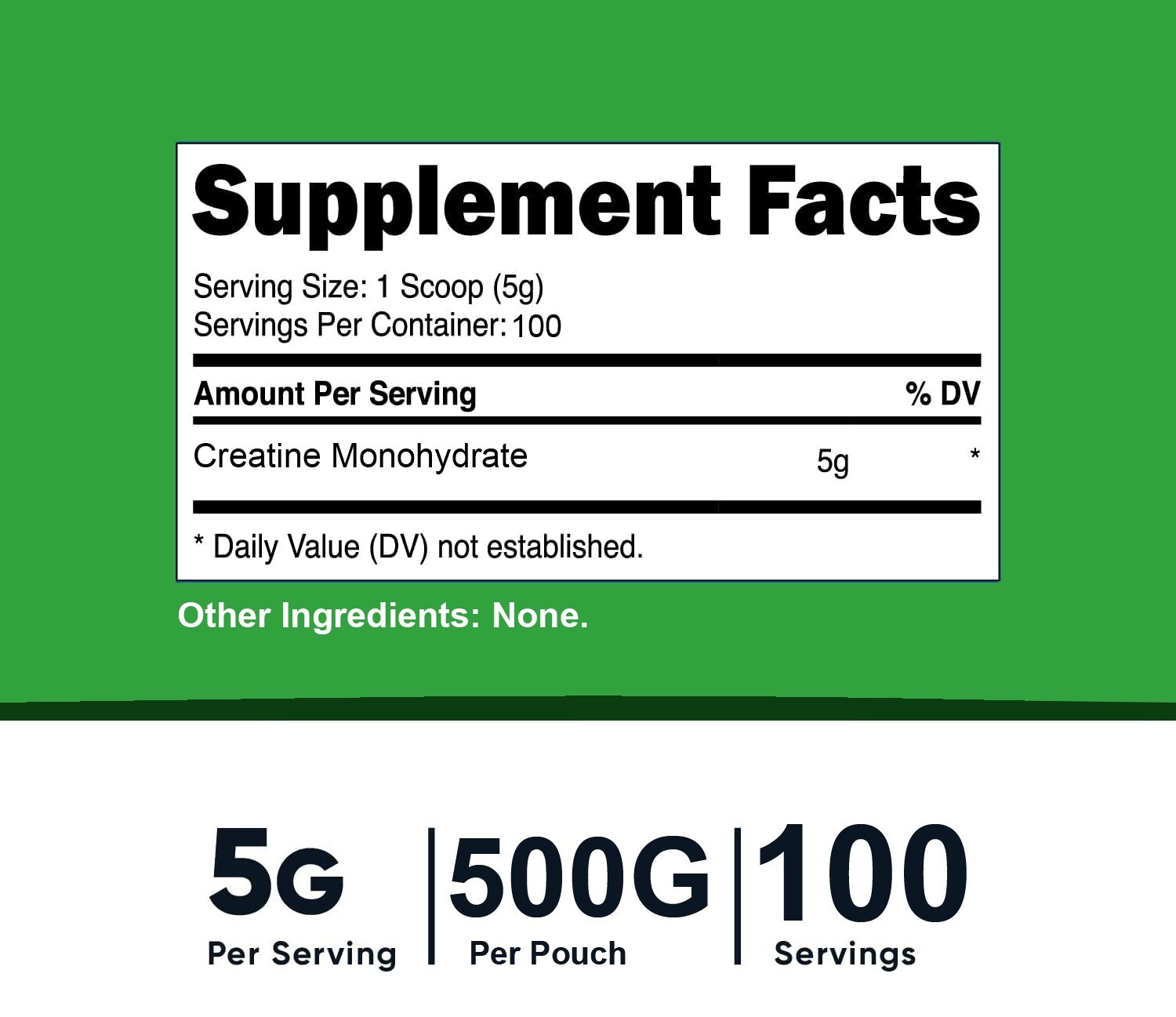 Powerful Creatine Monohydrate 500g (18OZ) , Micronized Pure Powder 100Serving