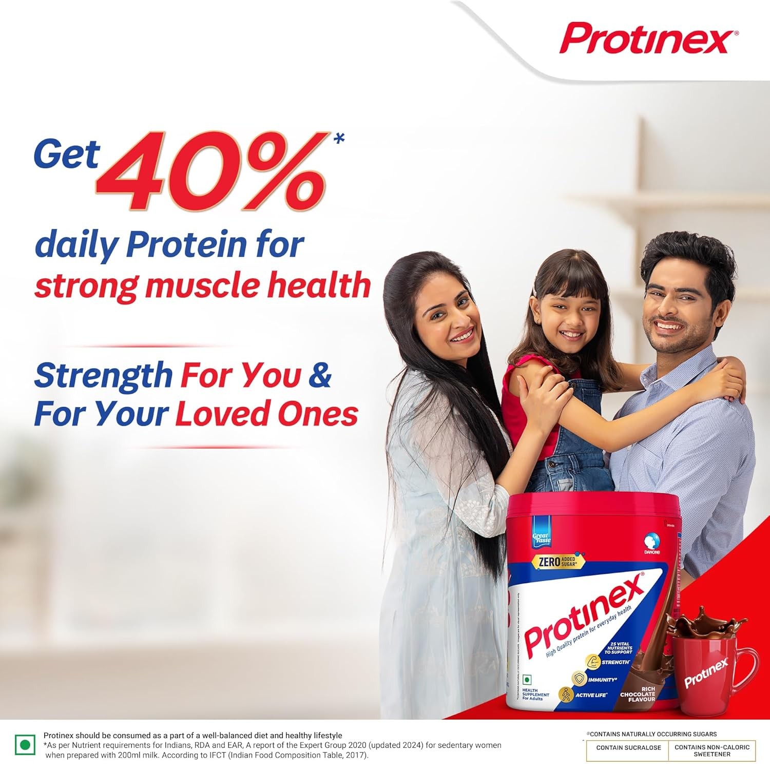 Protinex Health Supplement And Protein Mix For Adults Chocolate Flavor, 400g Jar