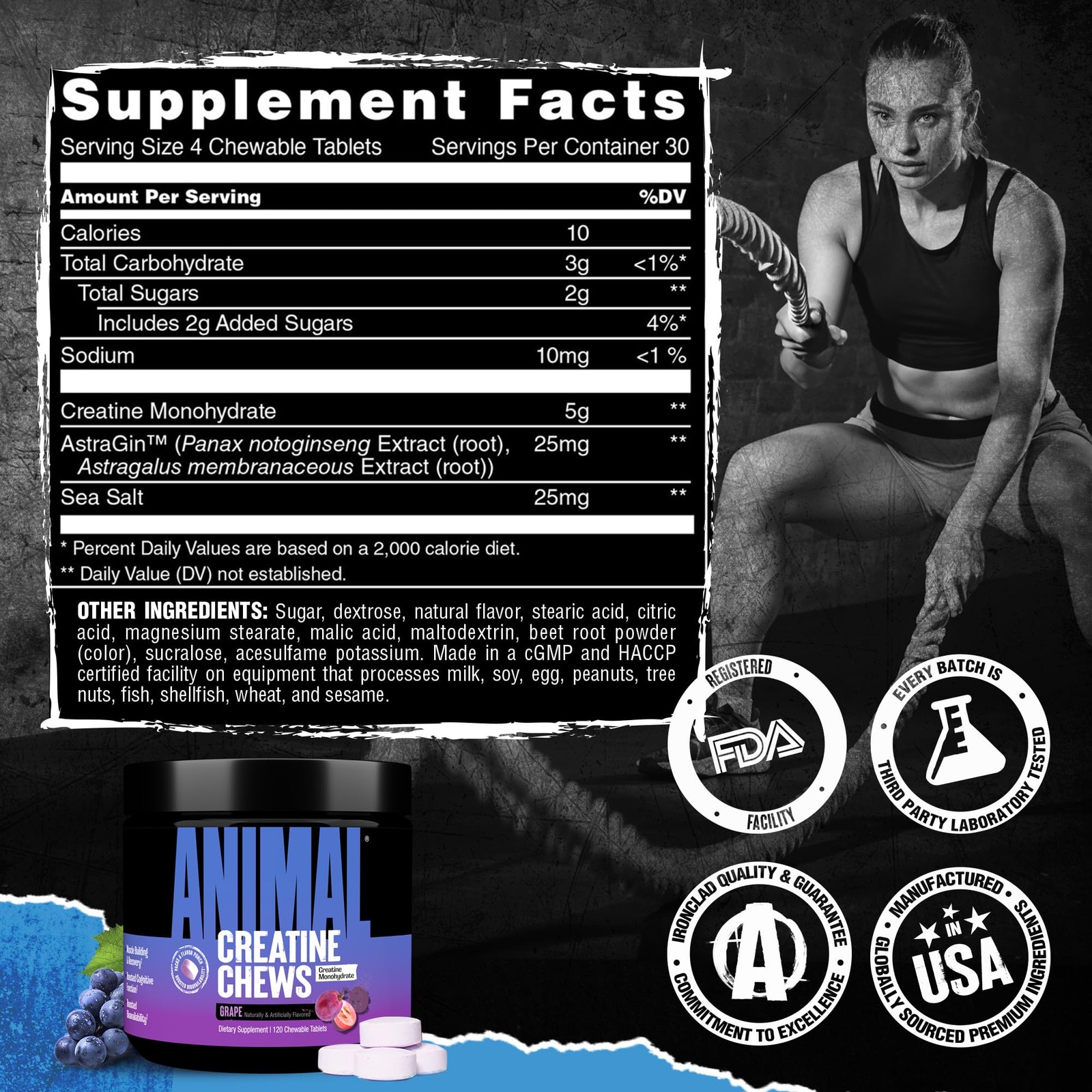 Creatine Chews – 5g Creatine Monohydrate for Strength, Power & Training Recov…