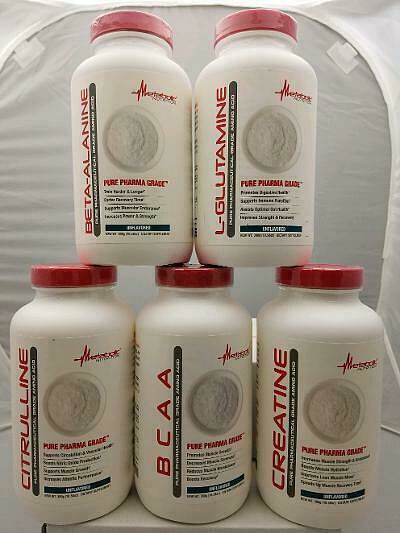 AMINO ACIDS-CREATINE-BCAA’S-LGLUTAMINE-CITRULLINE MALATE-BETA ALANINE