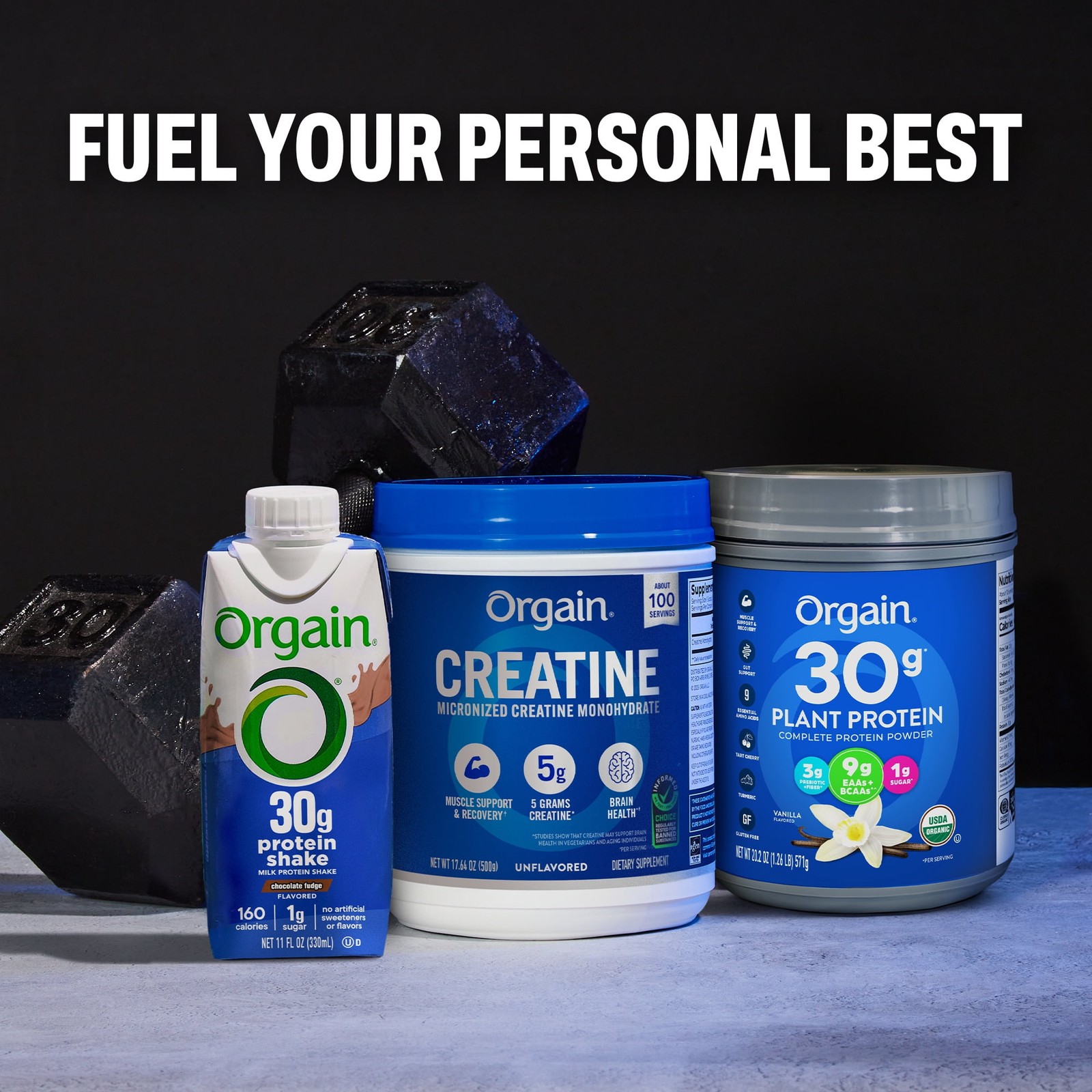 Orgain Micronized Creatine Monohydrate Powder, Unflavored, 100 Servings