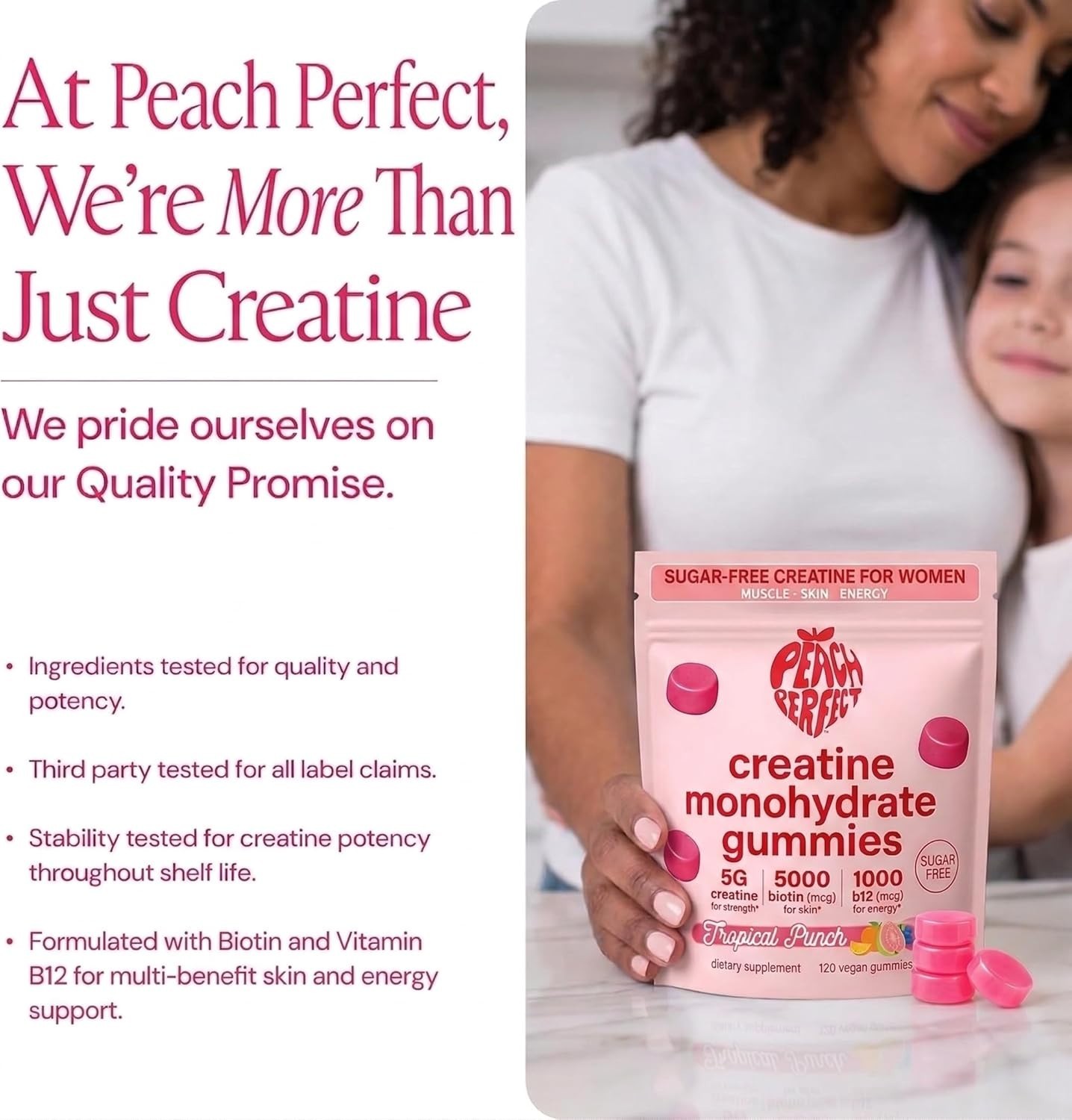 Peach Perfect Creatine Monohydrate Gummies Glute Builder Non-GMO *EXP: 01/2028*