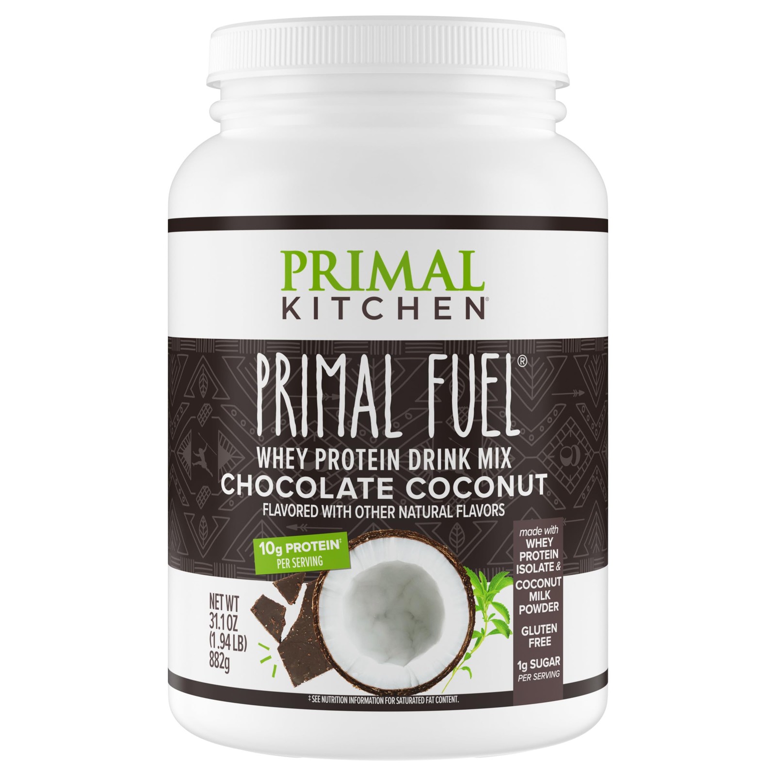 Primal Kitchen Primal Fuel Chocolate Coconut Whey Protein Powder, Gluten and …