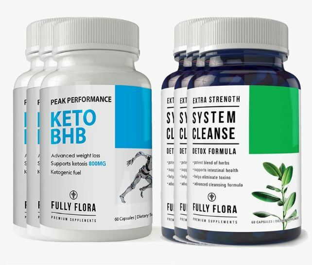 Keto BHB Weight Loss Caps & System Cleanse Pills Combo Pack Free Shipping