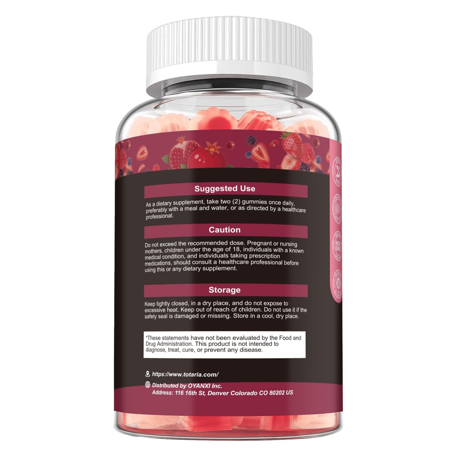 Beet Root Gummies – Beetroot Supplement with Grape Seed, Pomegranate, Vitamin C,
