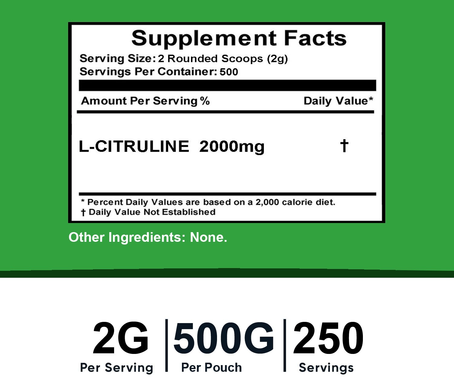 Pure L-CITRULLINE Powder -Increase Performance -NON GMO 500g