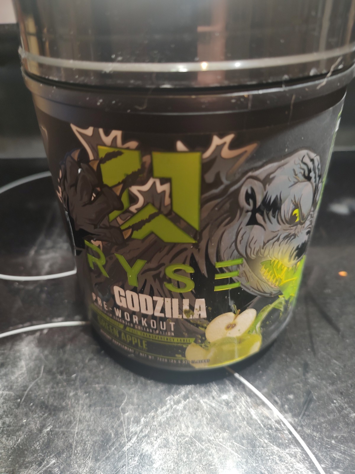 Ryse Godzilla pre-workout Green Apple 25.5 oz New Sealed