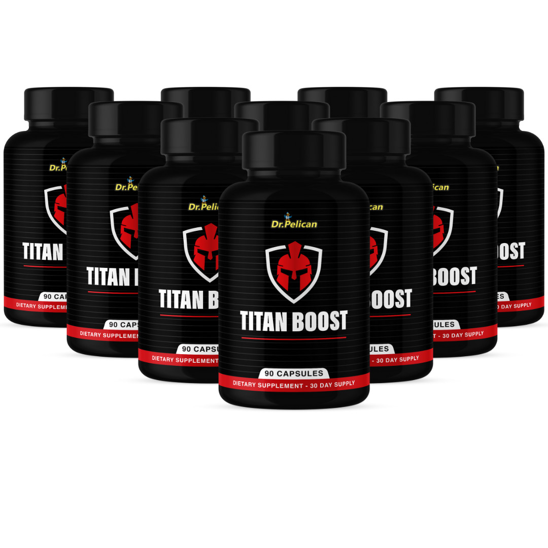 Titan Boost- Bodybuilding & Men’s Health Support- 10 Bottles- 900 Capsules