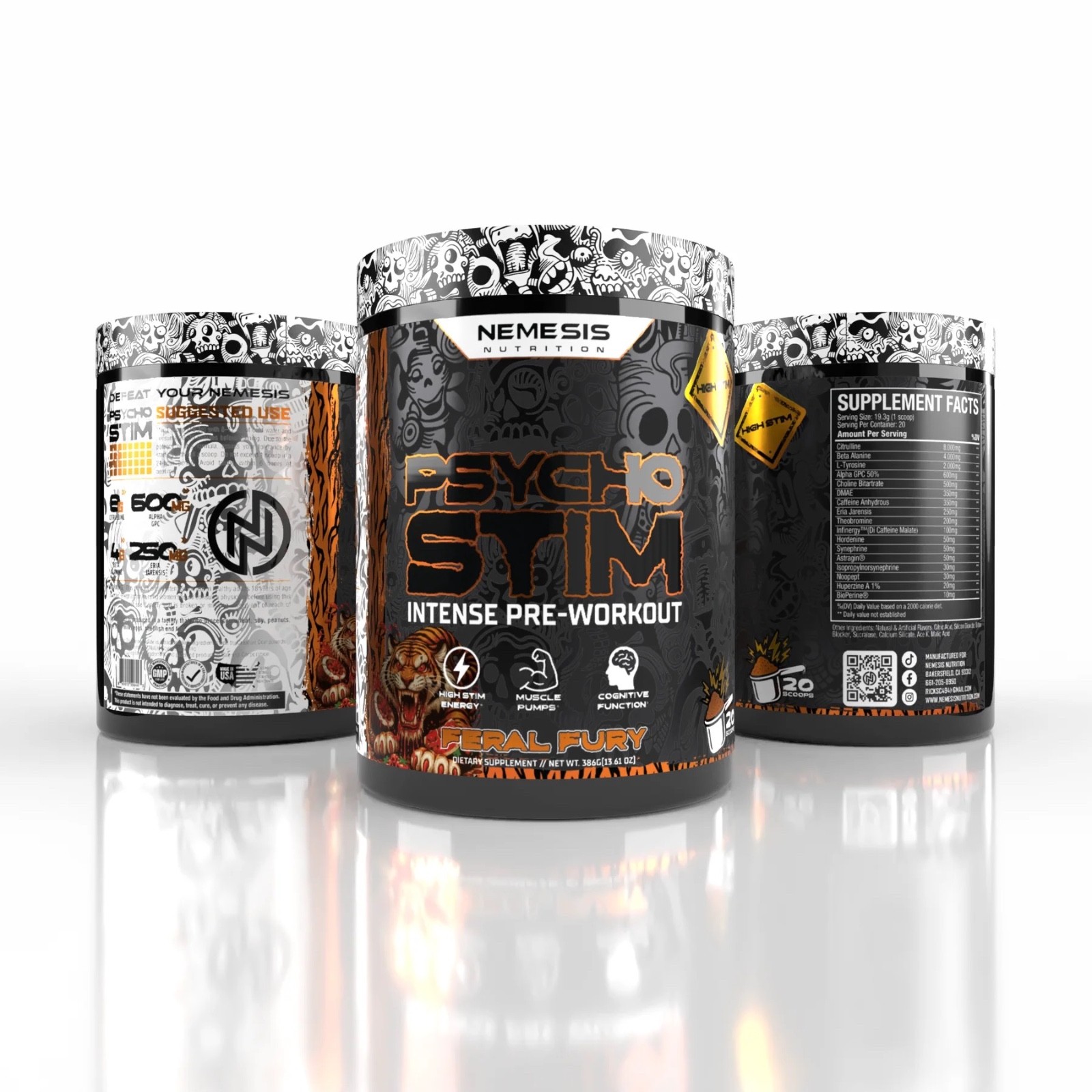 Happy Euphoric PSYCHO STIM HIGH STIM PRE-WORKOUT 2 Flavors see Description below