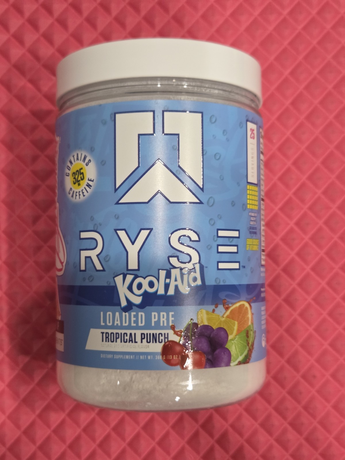 Ryse Up Supplements Kool-Aid Loaded Pre Workout Tropical Punch 15 Oz 30 Servings