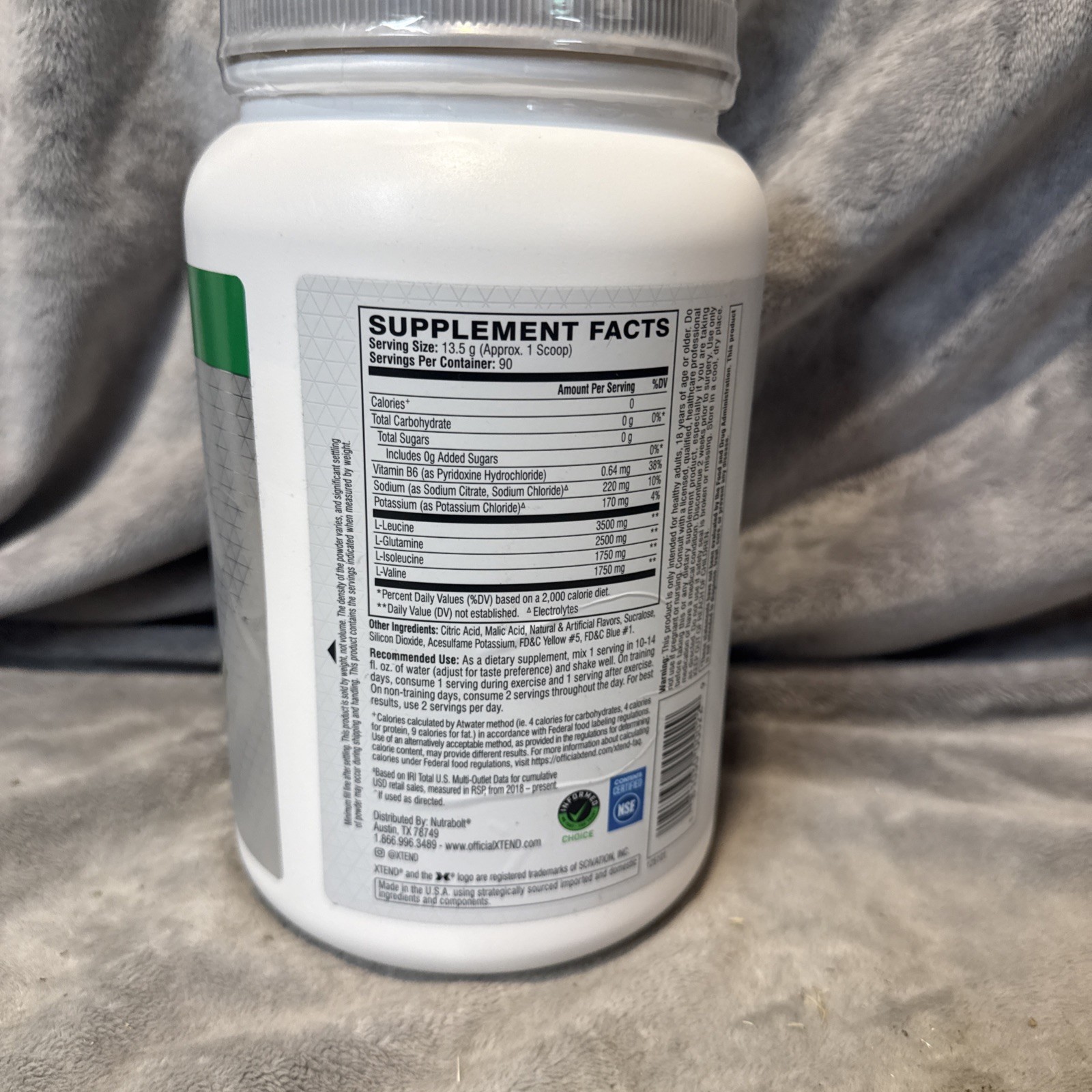 XTEND Original BCAA Dietary Supplement Lemon Lime Squeeze -2.68LB