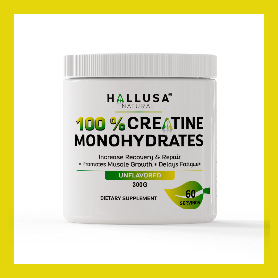 CREATINE Monohydrate Powder – Muscle Build, Strength Improvement – 60 Servings