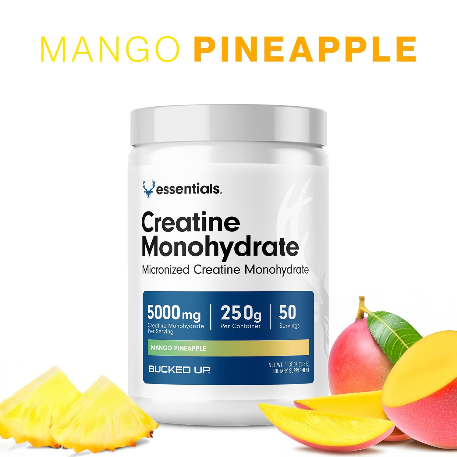 Mango Pineapple Creatine for Women and Men – Easy to Mix Vegetarian – Flavore…