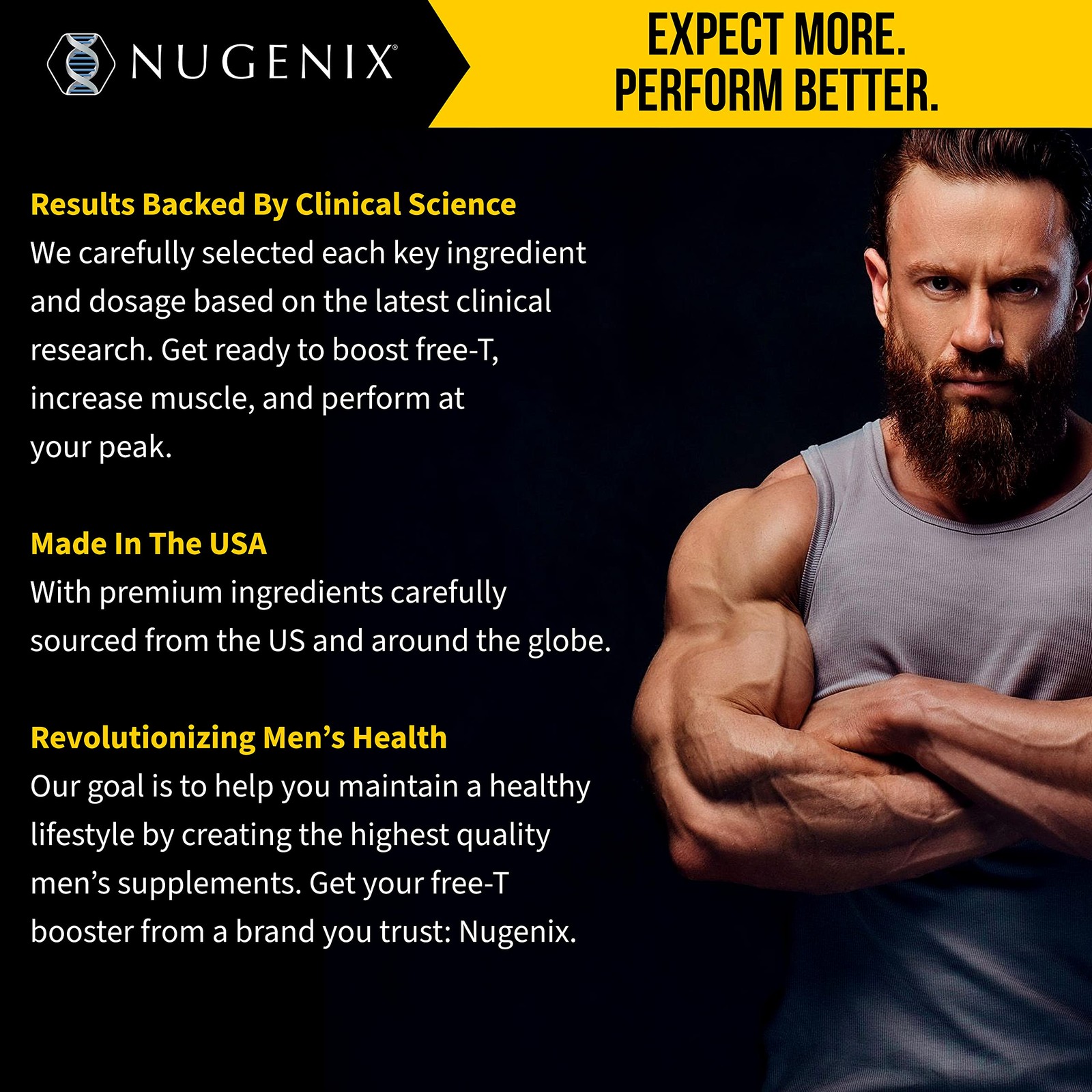 Nugenix Ultimate Free Testosterone Booster for Men – 56 Count – Boost Vitality