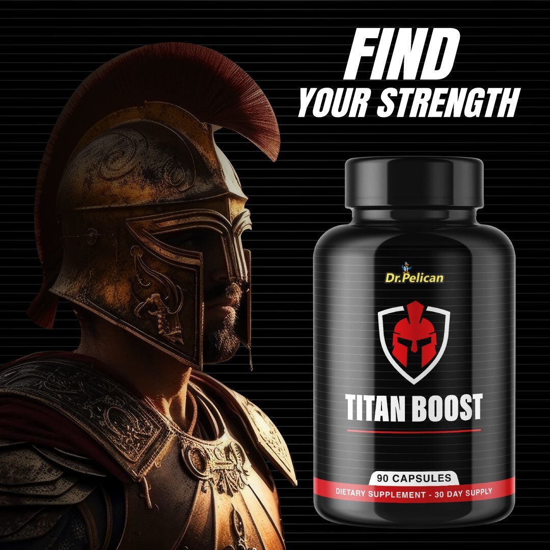 Titan Boost- Bodybuilding & Men’s Health Support- 12 Bottles- 1080 Capsules