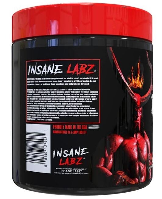 Hellboy Psychotic Pre Workout Cherry Limeade 35 Servings Energy
