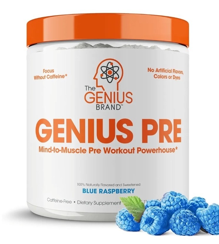 New – Genius Pre – Blue Raspberry – 11.35 oz (322 g) Exp. 2026