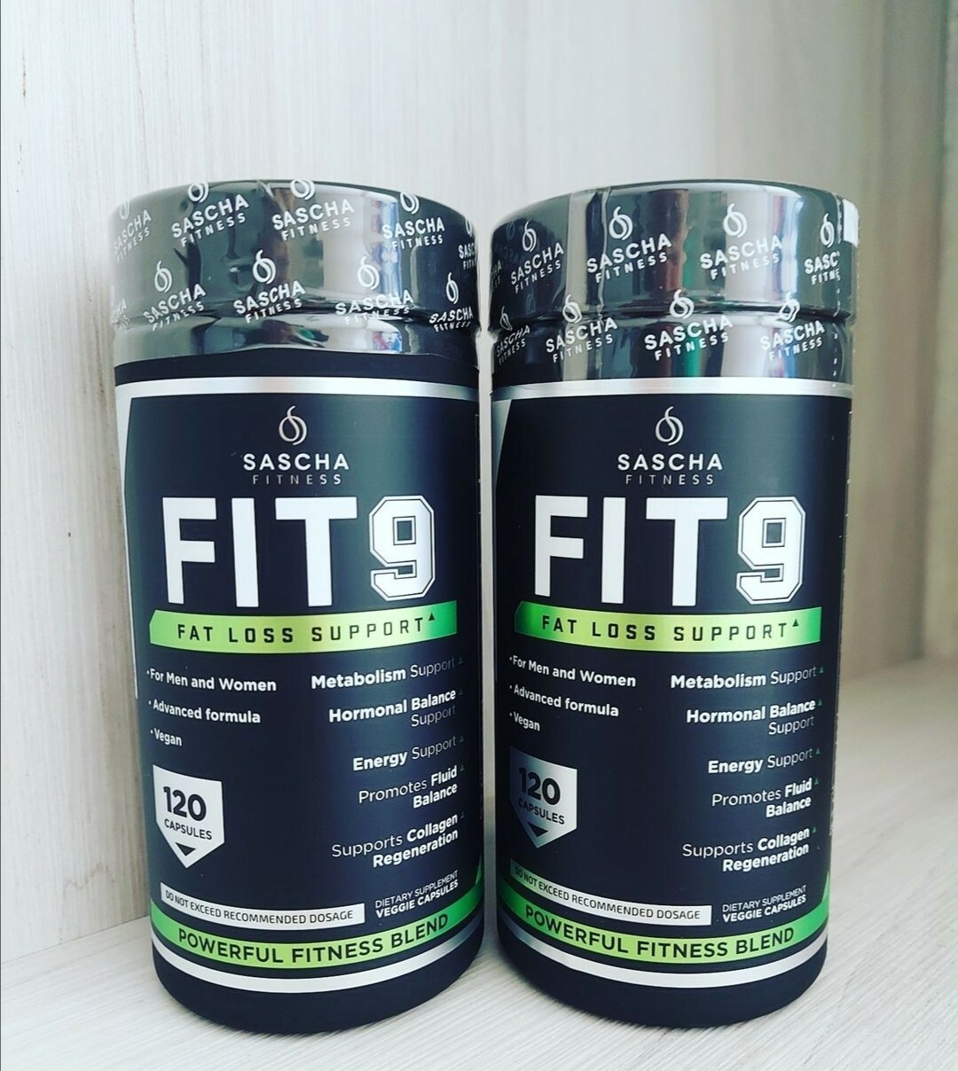 2 x Fit 9 Sascha Fitness Fat Loss Support Diet 100% Original 2 Pack 240 Caps New