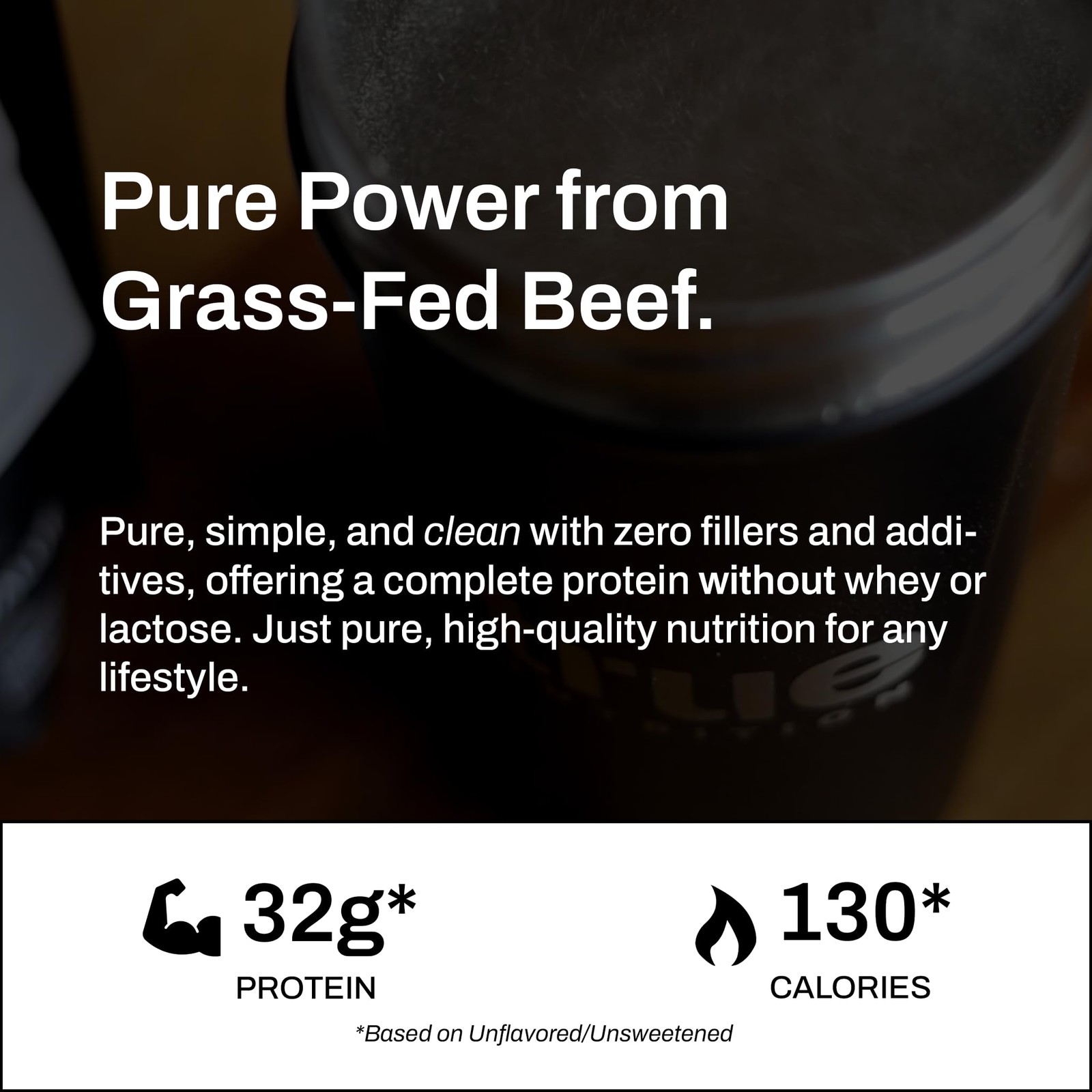 Grass Fed Beef Protein Isolate Powder – 31g Protein per Serving – Zero Carb, …