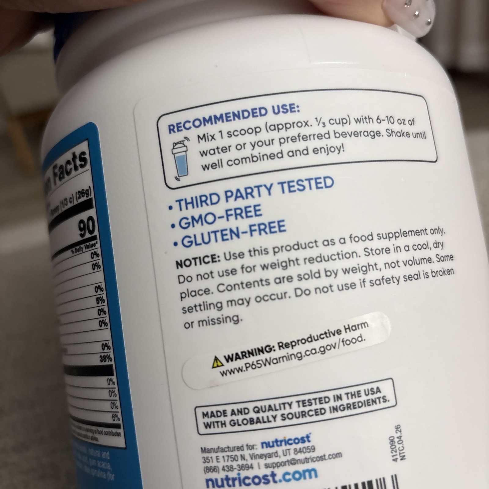 Nutricost Clear Whey Protein Isolate Powder (Blue Razz Pop) 1 LB – 20g Protein