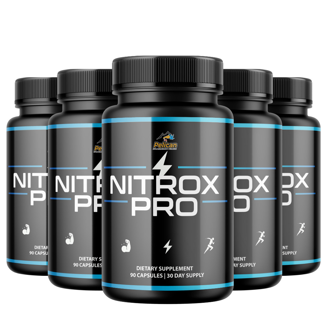 NITROX PRO- Bodybuilding & Weight Support- 5 Bottles- 450 Capsules