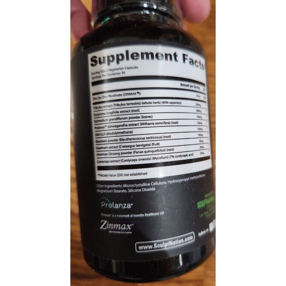 1bottse TEST Sculptnation Max BOOST, Testosterone Build Muscle Men 60 CAPSULES