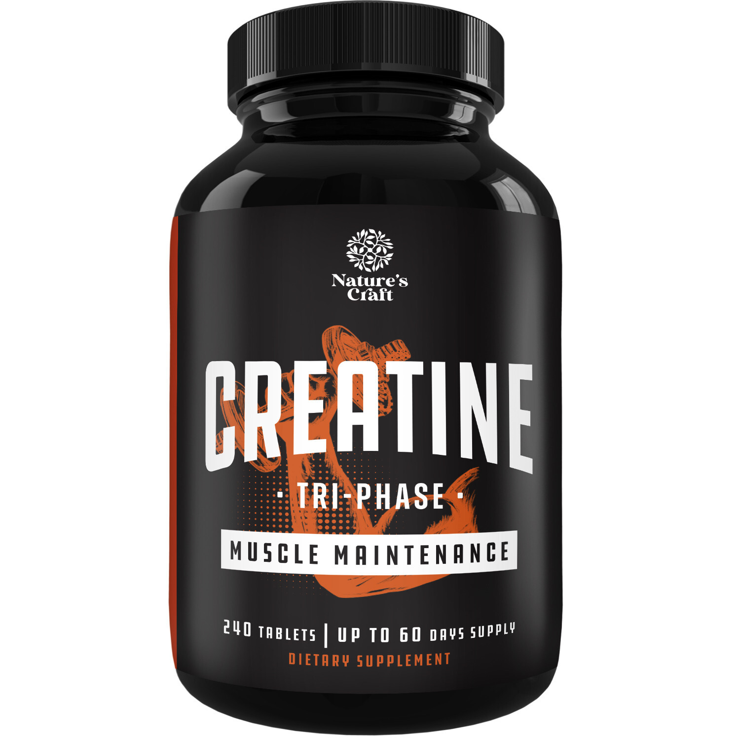 High Strength Tri Phase Creatine Pills – Muscle Mass Gainer and Recovery 240ct