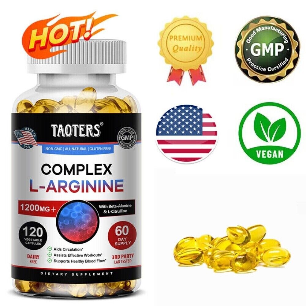 L-Arginin Complex Nitric Oxide, Testosteron Booster, Men’s Health Support