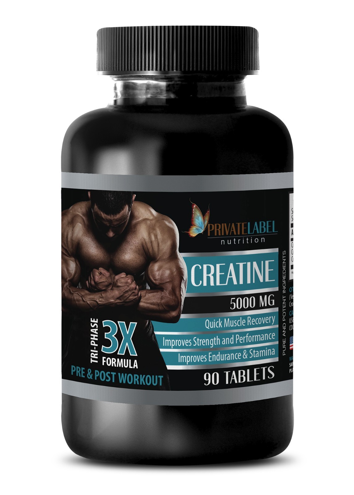 Creatine Monohydrate Powder 3X 5000mg – HCL Sports Supplements – 90 Tablets