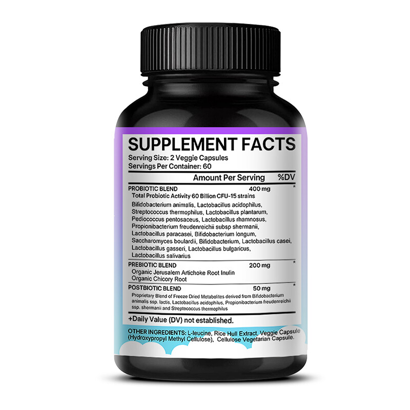 60 BILLION Prebiotic & Probiotics, Gas, Constipation & Bloating Relief