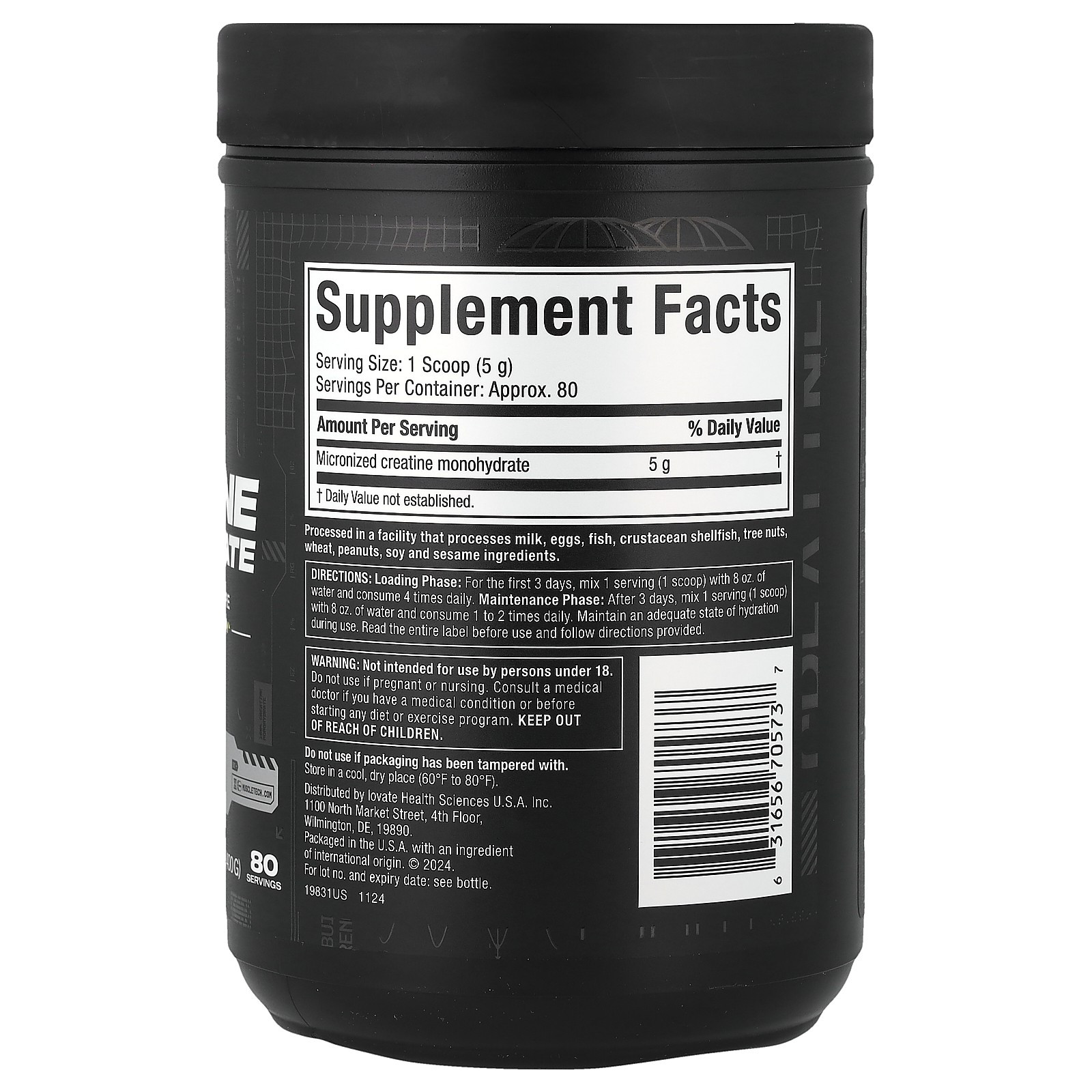 Muscletech, Essential Series, Platinum 100% Creatine, Unflavored, 14.11 Oz