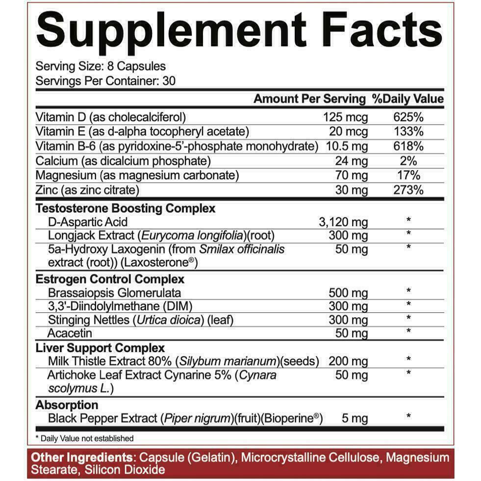 5% Nutrition POST GEAR Post Cycle Therapy 240 caps TEST BOOSTER