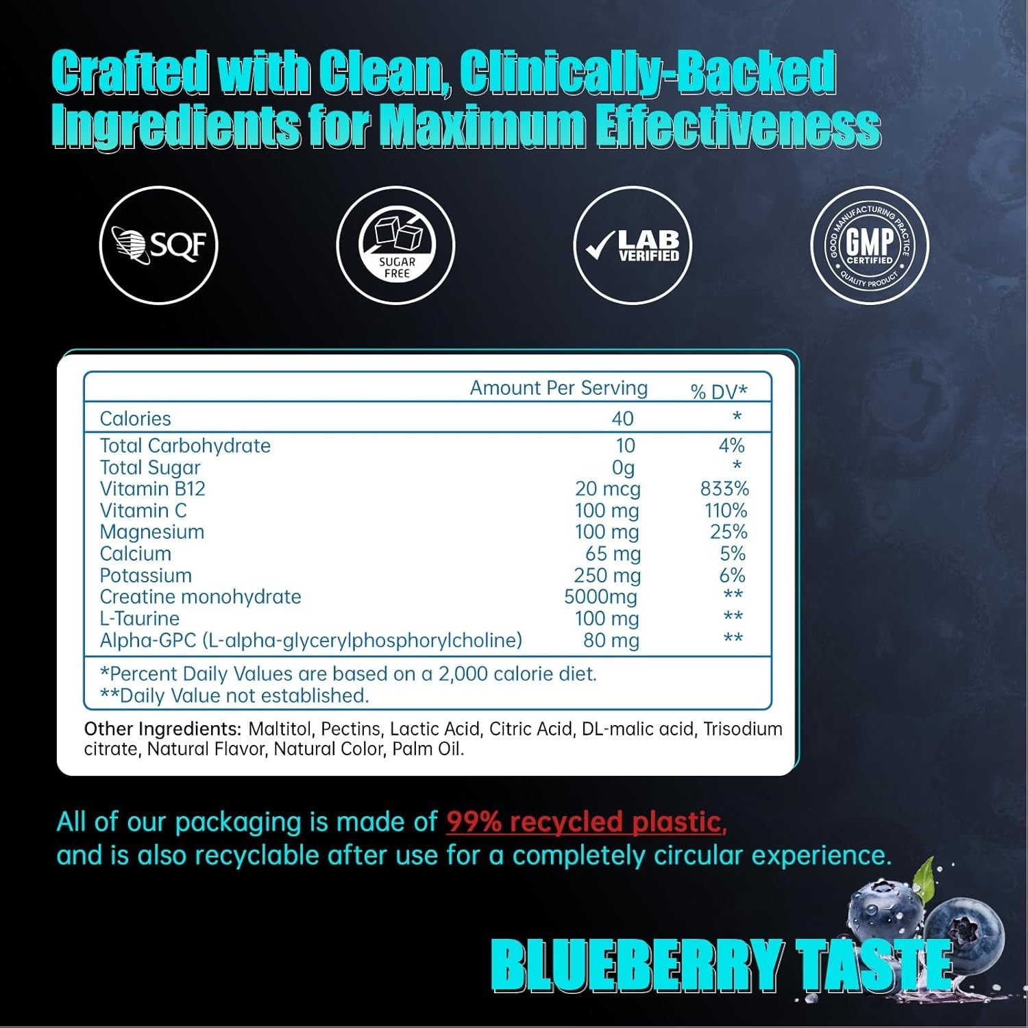 Creatine Monohydrate Gummies for Men & Women – 5g Pure Creatine.. 08/2027 *