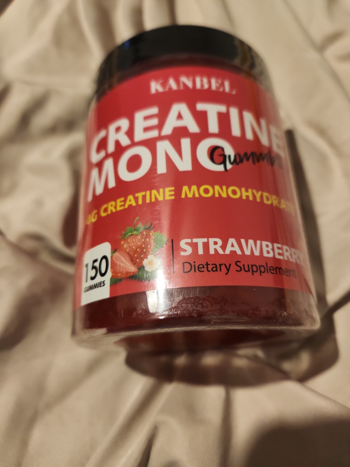 Kanbel Creatine Gummies 4000mg Strawberry Flavor Dietary Supplement 150 Count
