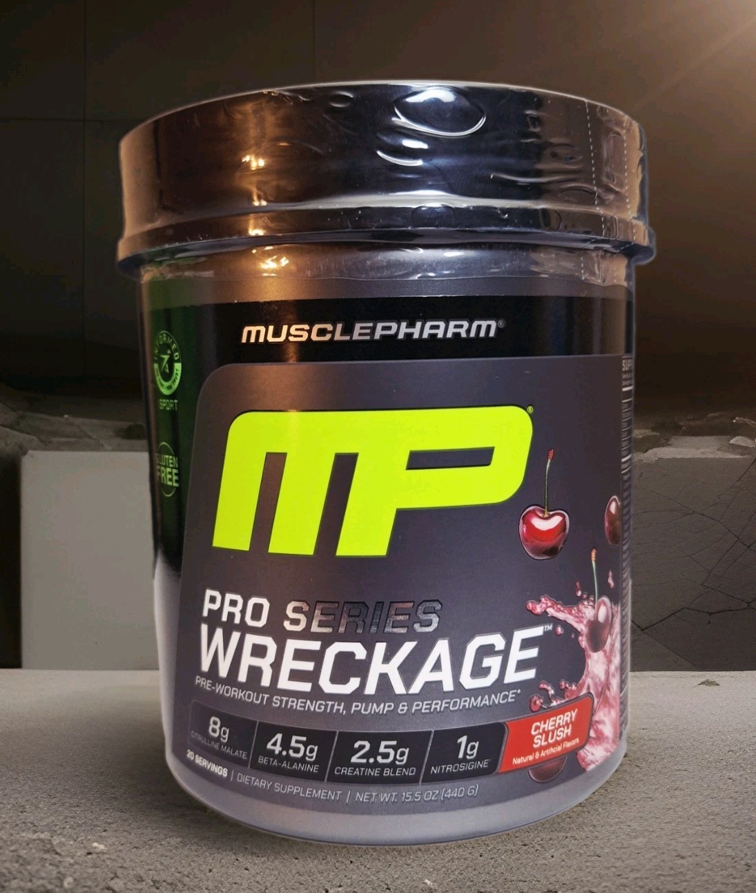 Pro Series Wreckage Preworkout, Cherry🍒Slush, 20 Serv, 310mg Caffeine, 01/2028✨